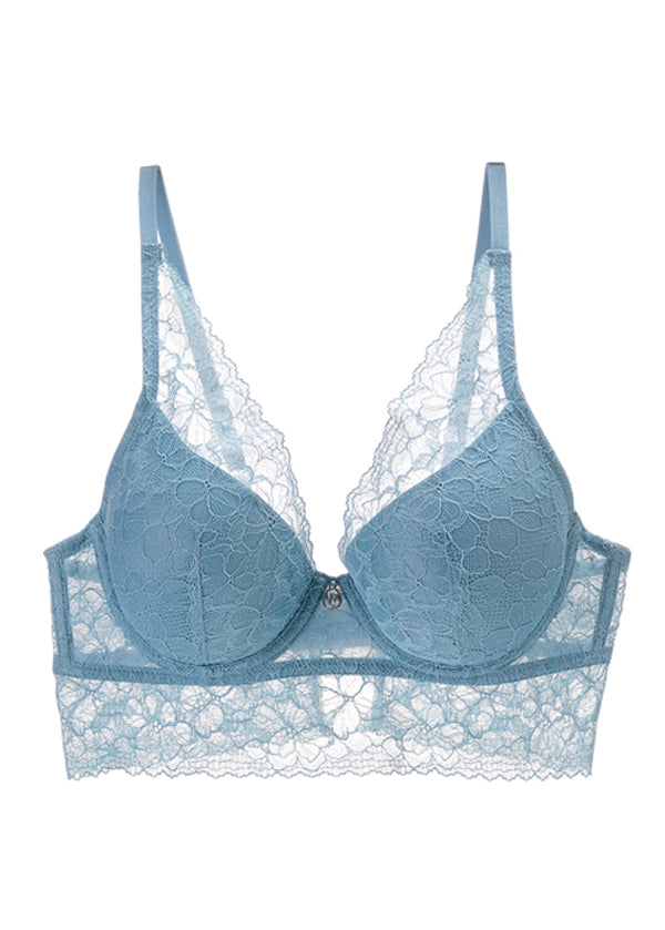 CANDICE Comfort Sexy Recycled Lace Bra-imgcolor-Blue