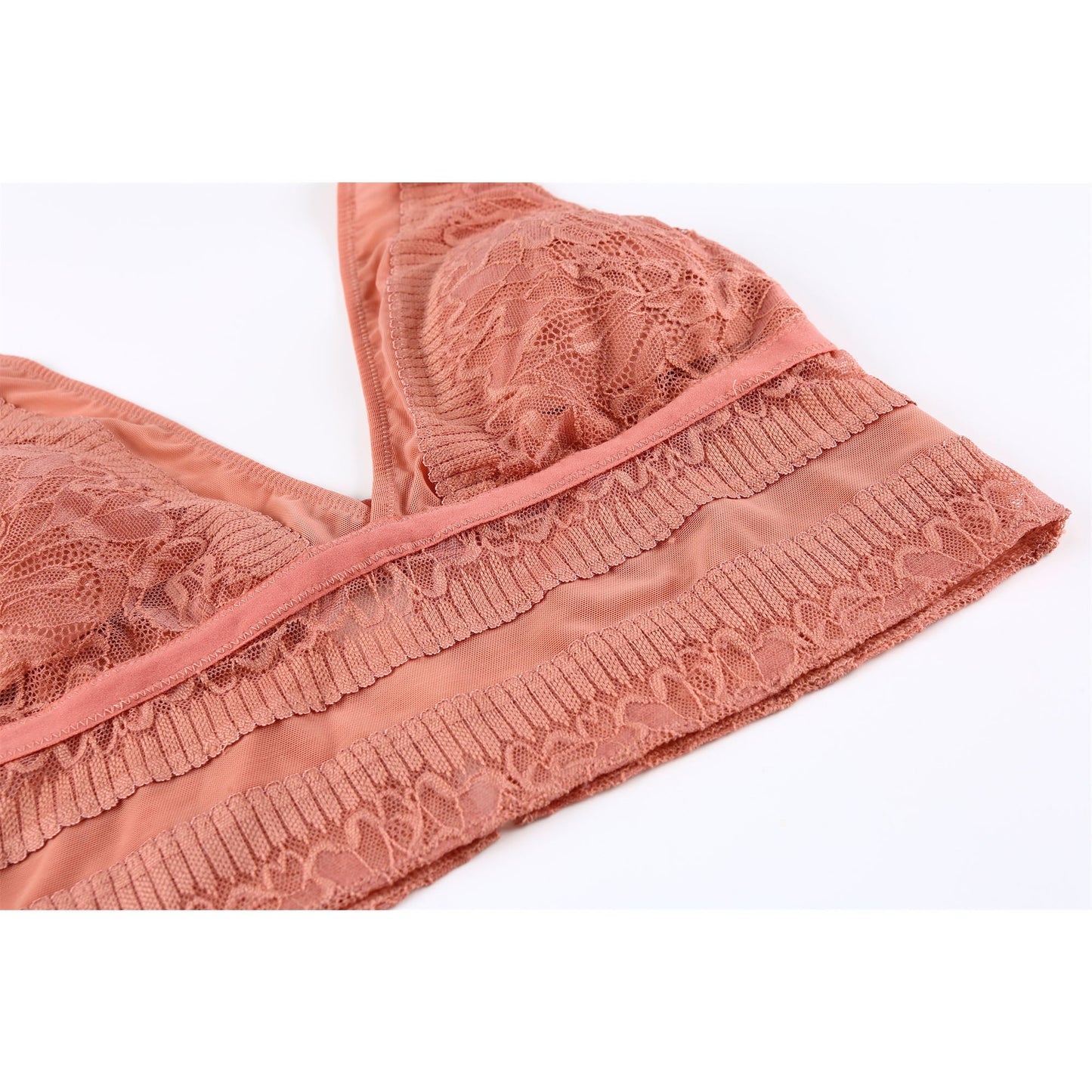 GRACE Lace Deep V Wireless Comfortable Vest Bra Top