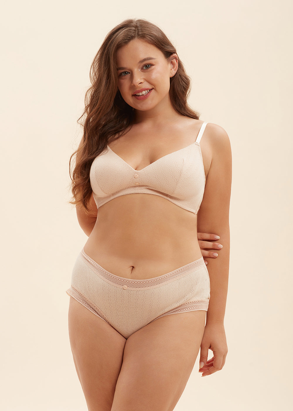 HAILEY Casual Triangle Molded Cotton Wire-Free Bra-imgsize-38D
