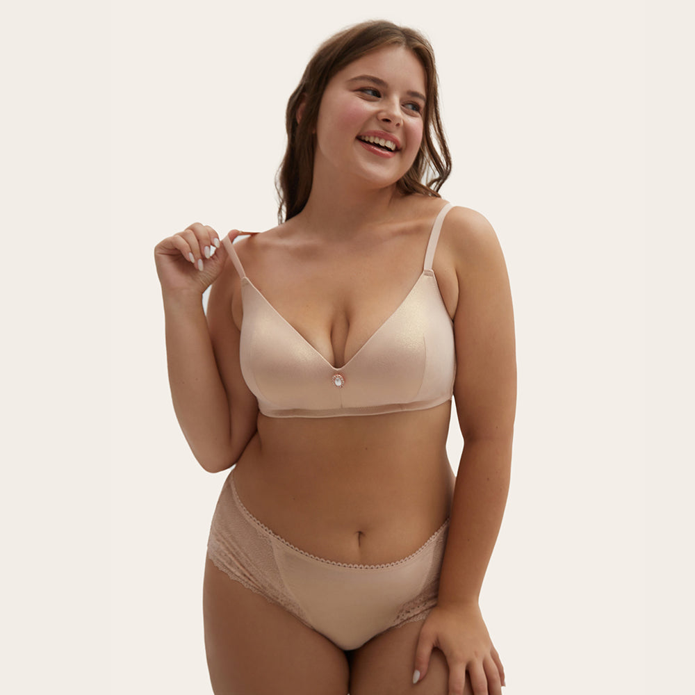 TEAGAN Shiny Wireless Triangle Bralette Bra-imgsize-38D