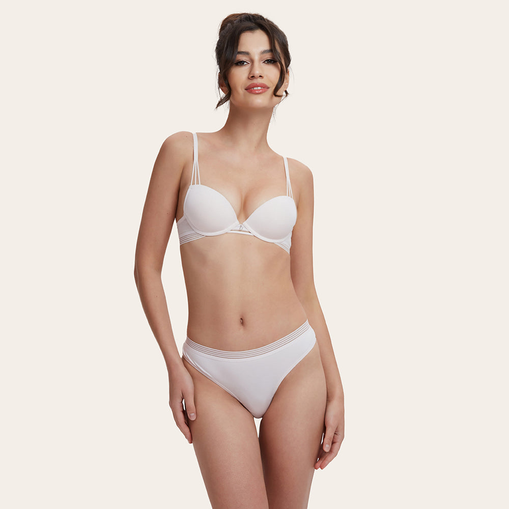 ADAH Underwire Molded Pushup T-shirt Bra