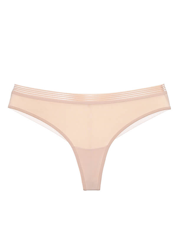 ADAH Casual Micro and Mesh Tanga Panties