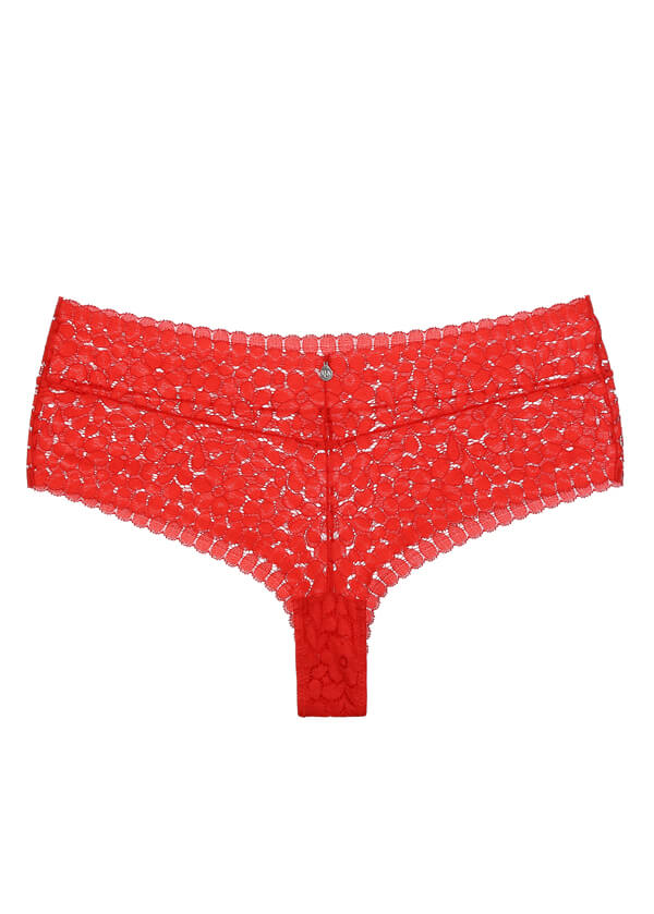 AMINA Floral Lace Sweet Love Red Boyshorts-imgsize-XXL
