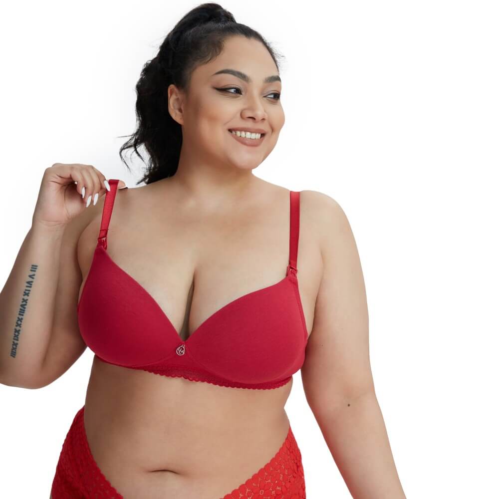 GIANNA Red Maternity Nursing Bra-imgsize-40D
