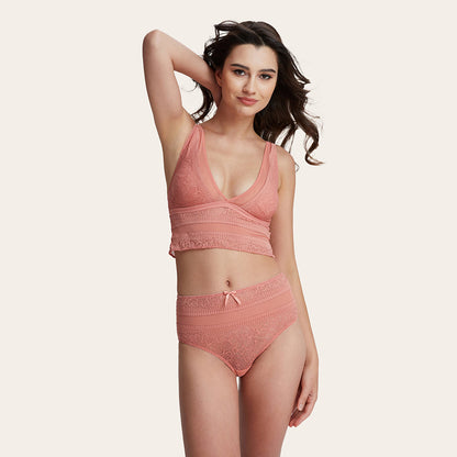 GRACE Lace Deep V Wireless Comfortable Vest Bra Top