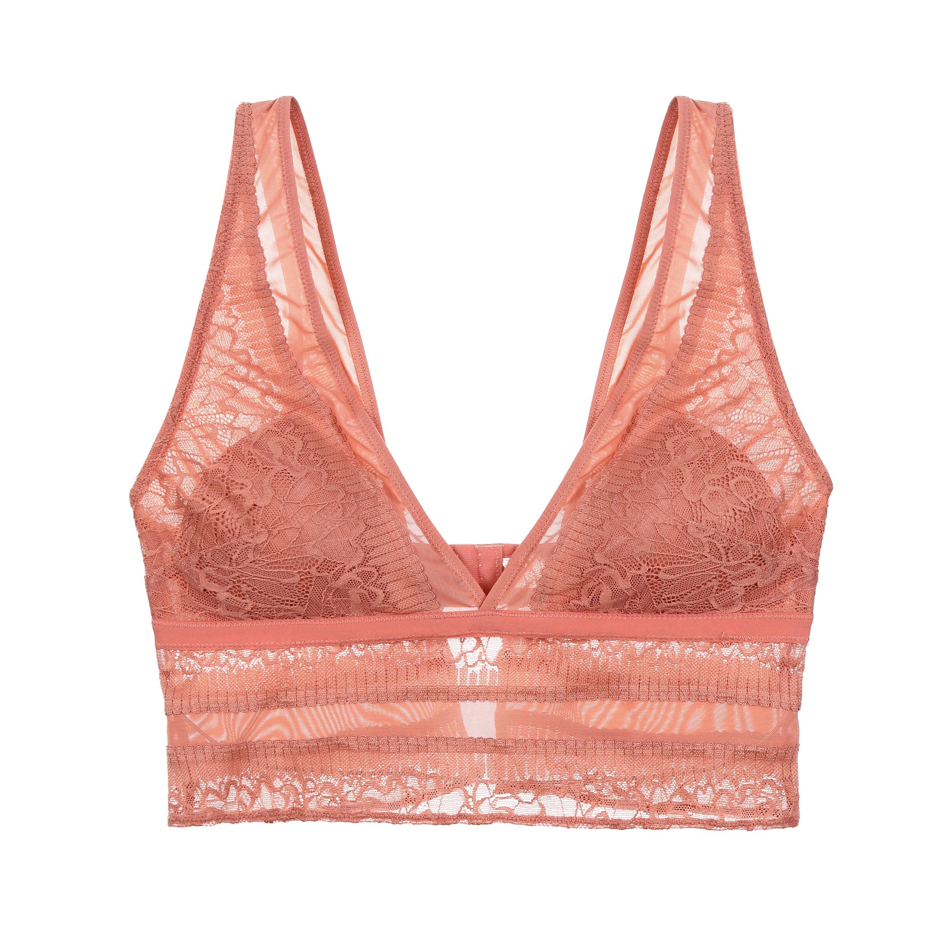 GRACE Lace Deep V Wireless Comfortable Vest Bra Top