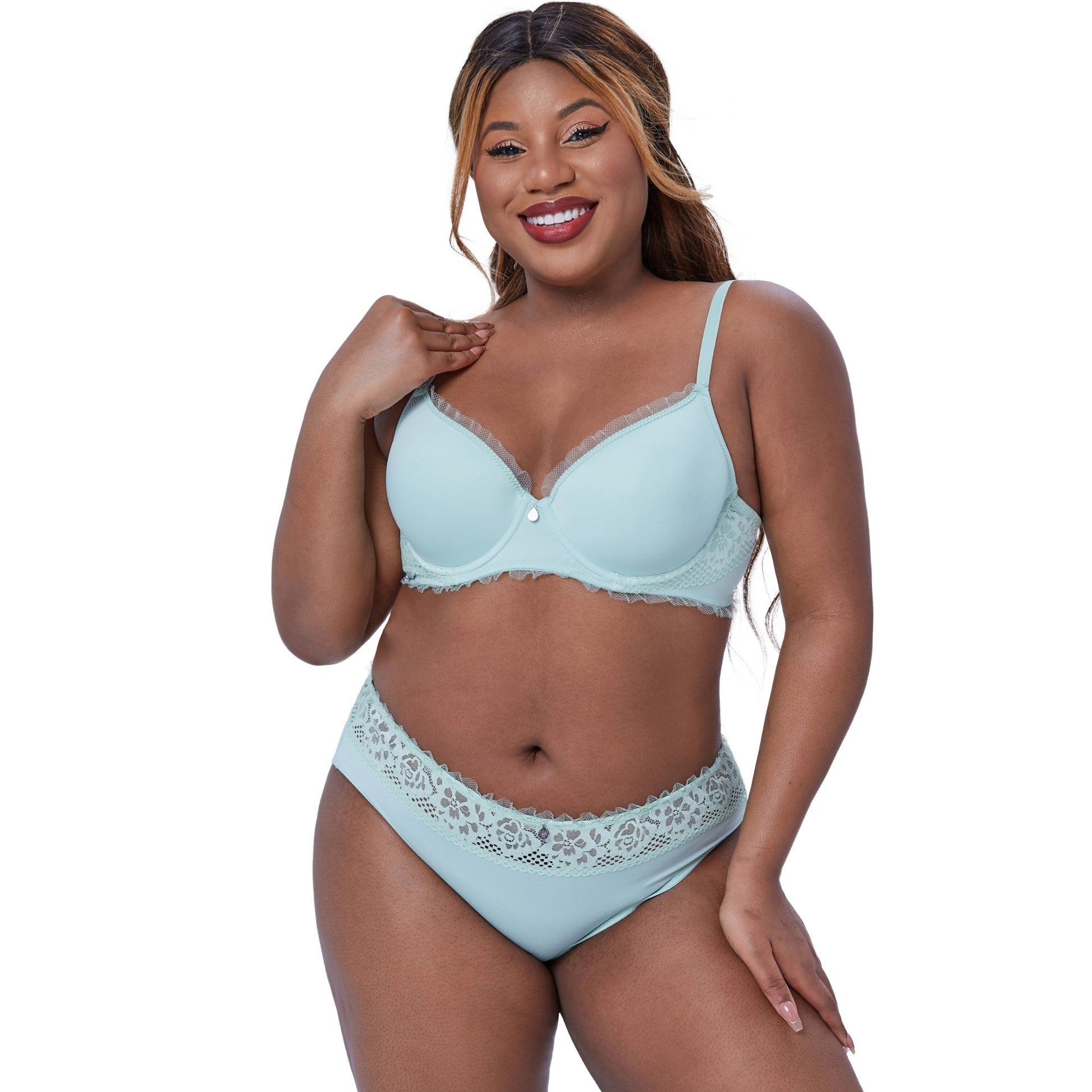 JENNY Lace Superfine Fabric Cute Ruffle Brief Panties-imgsize-L
