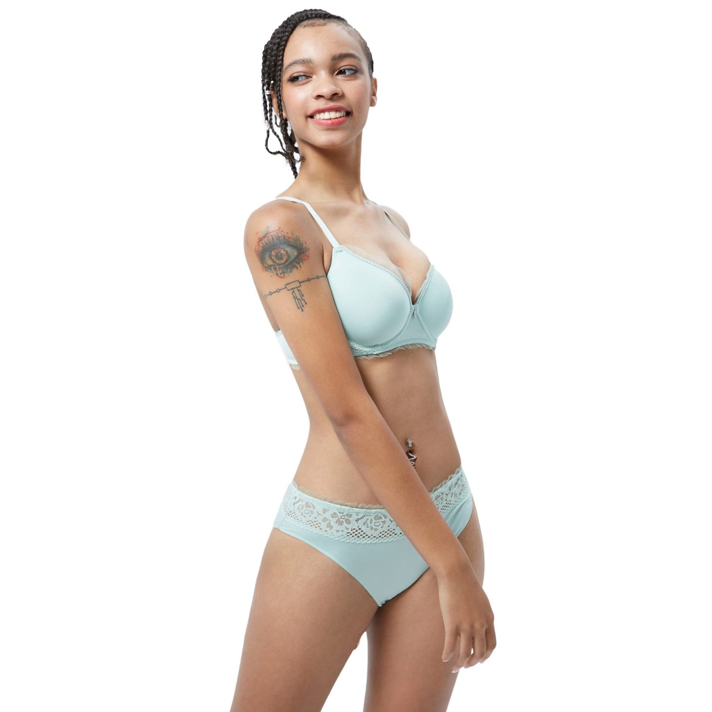 JENNY Lace Superfine Fabric Cute Ruffle Brief Panties