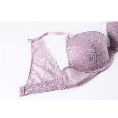 LAUREN Comfort Plunge Molded Lace Spacer Demi Bra