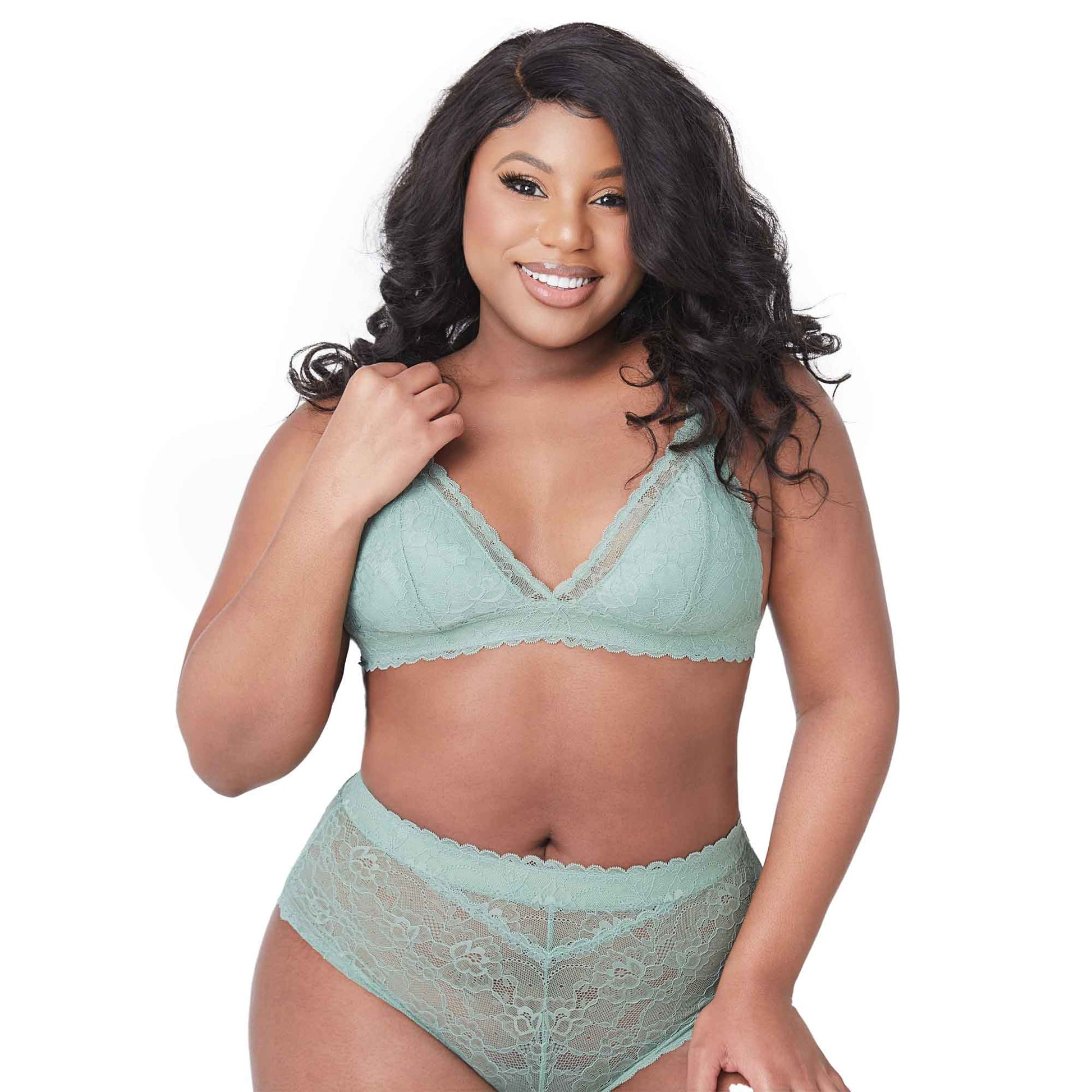 LILY Sexy Recycled Lace High Waist Brief Panties-imgsize-L