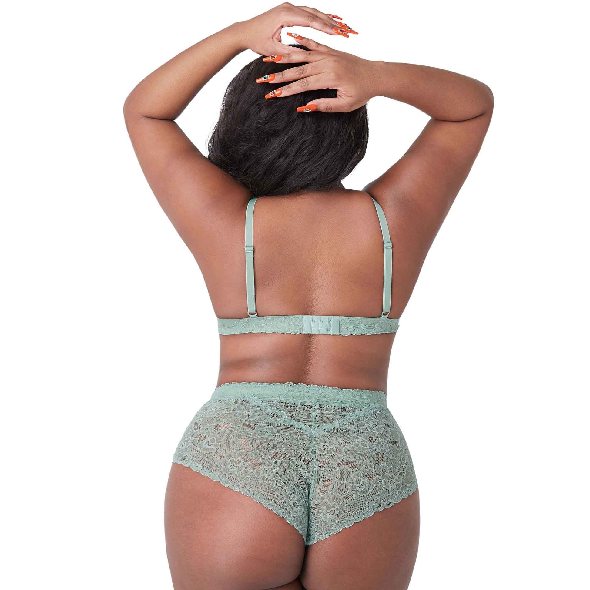 LILY Sexy Recycled Lace High Waist Brief Panties-imgsize-L