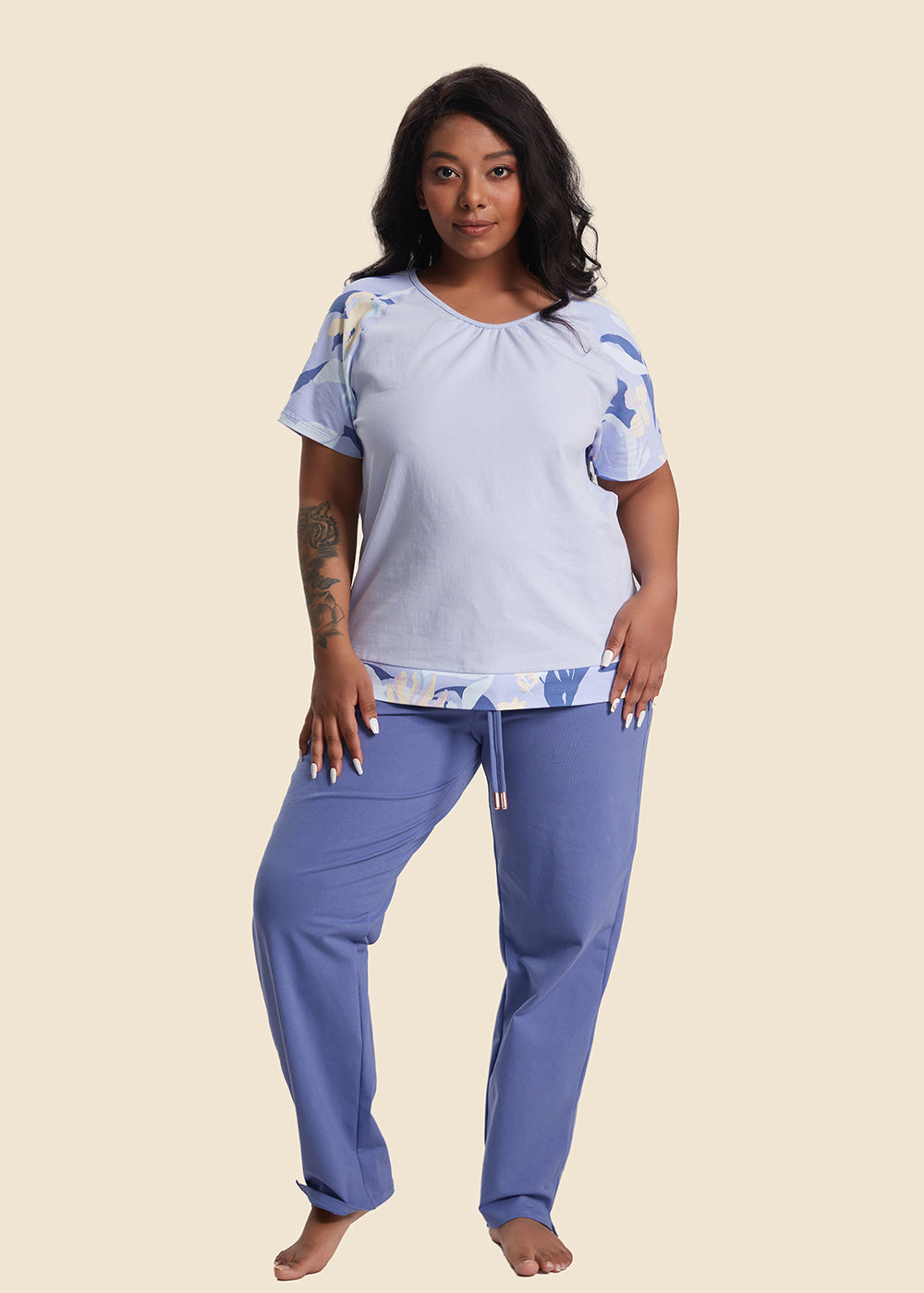 MAGGIE 3 Pieces Loungewear and Nightwear Set-imgsize-XL