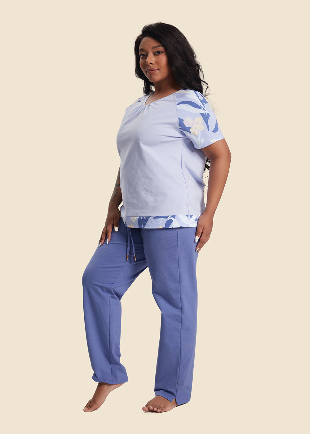 MAGGIE 3 Pieces Loungewear and Nightwear Set-imgsize-XL