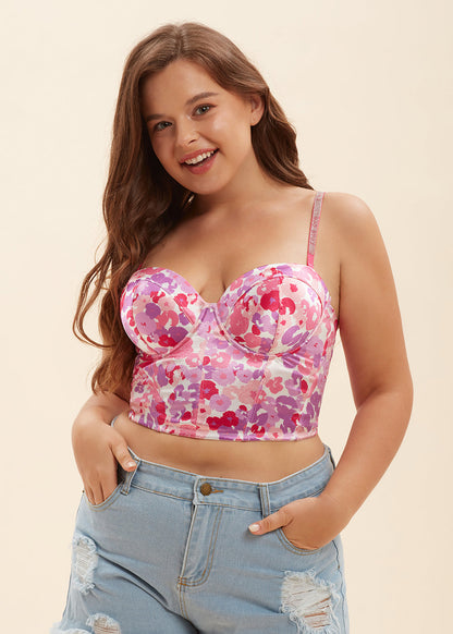 PANDORA Sexy Printed Corset Long Bra-imgsize-38D