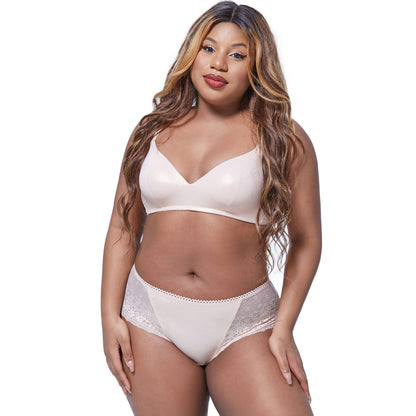 TEAGAN Floral Lace Shiny Sexy Shorty Lingerie-imgsize-L