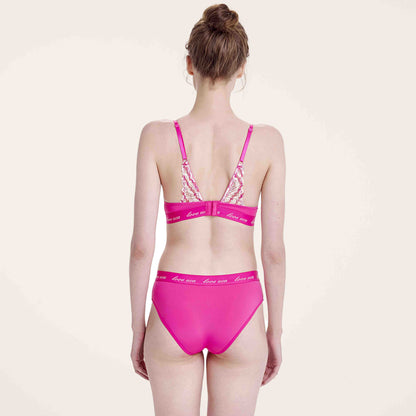 MIKA Printed Lace Logo Elastics Chic Brief Panties