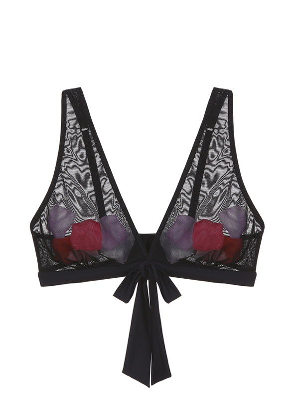 YOLANDA Sexy Deep V Rose Wireless Comfortable Convertible Bralette-imgsize-XL
