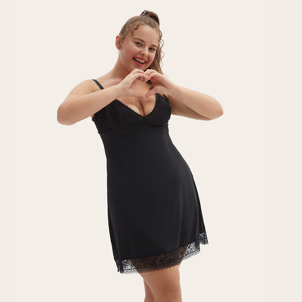ZOE Comfort Microfiber Lace Nightdresses-imgsize-XL