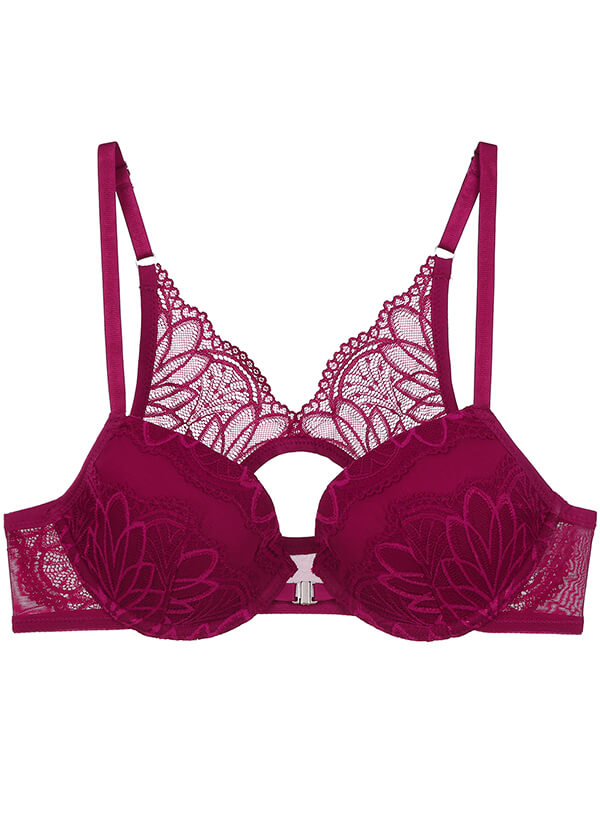 BILLIE Floral Lace Plunge Racerback Bra