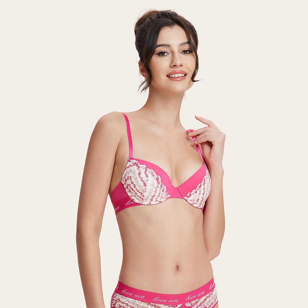 MIKA Printed Floral Lace Bra