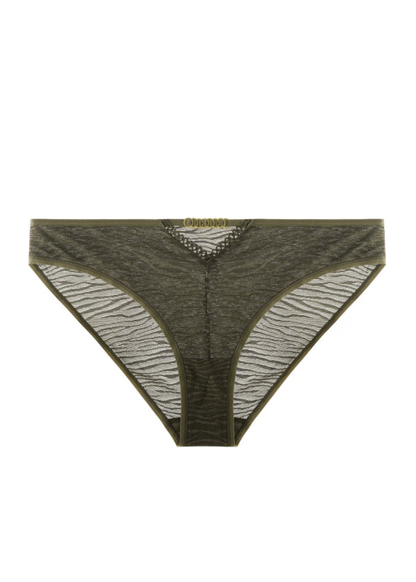 YOKO Sexy Zebra Mesh Brief Panties